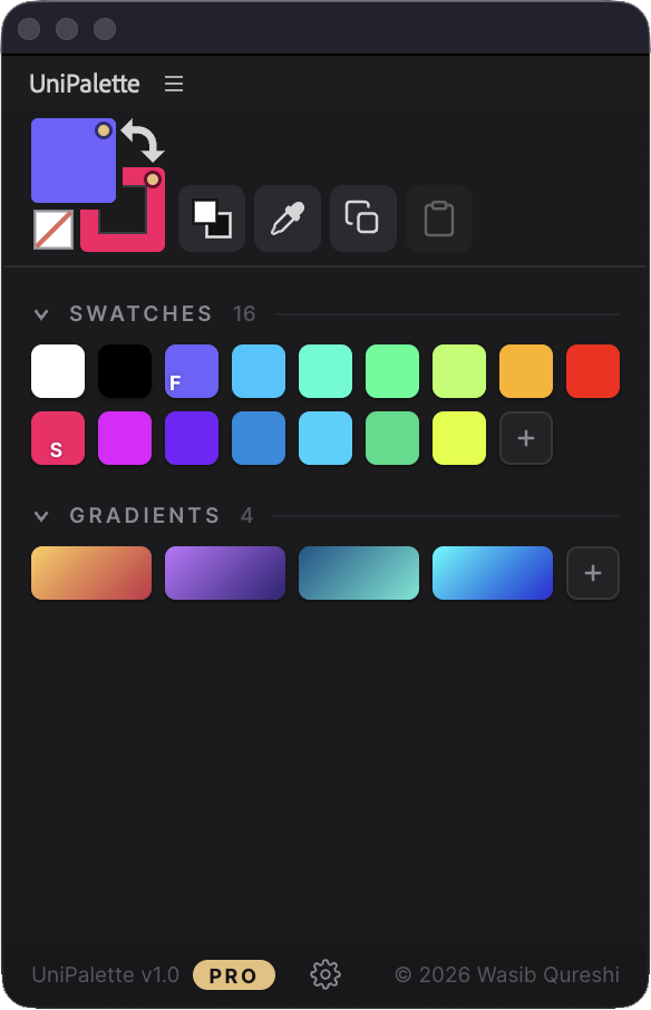 UniPalette panel in After Effects